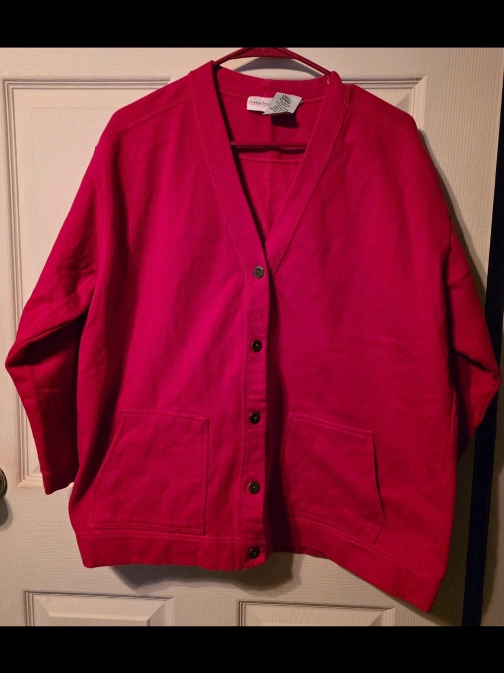 Bobbie Brooks Red V-Neck Button Cardigan